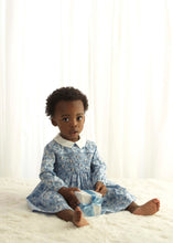 Load image into Gallery viewer, Blossom Smocked Dress | Blue Floral Print