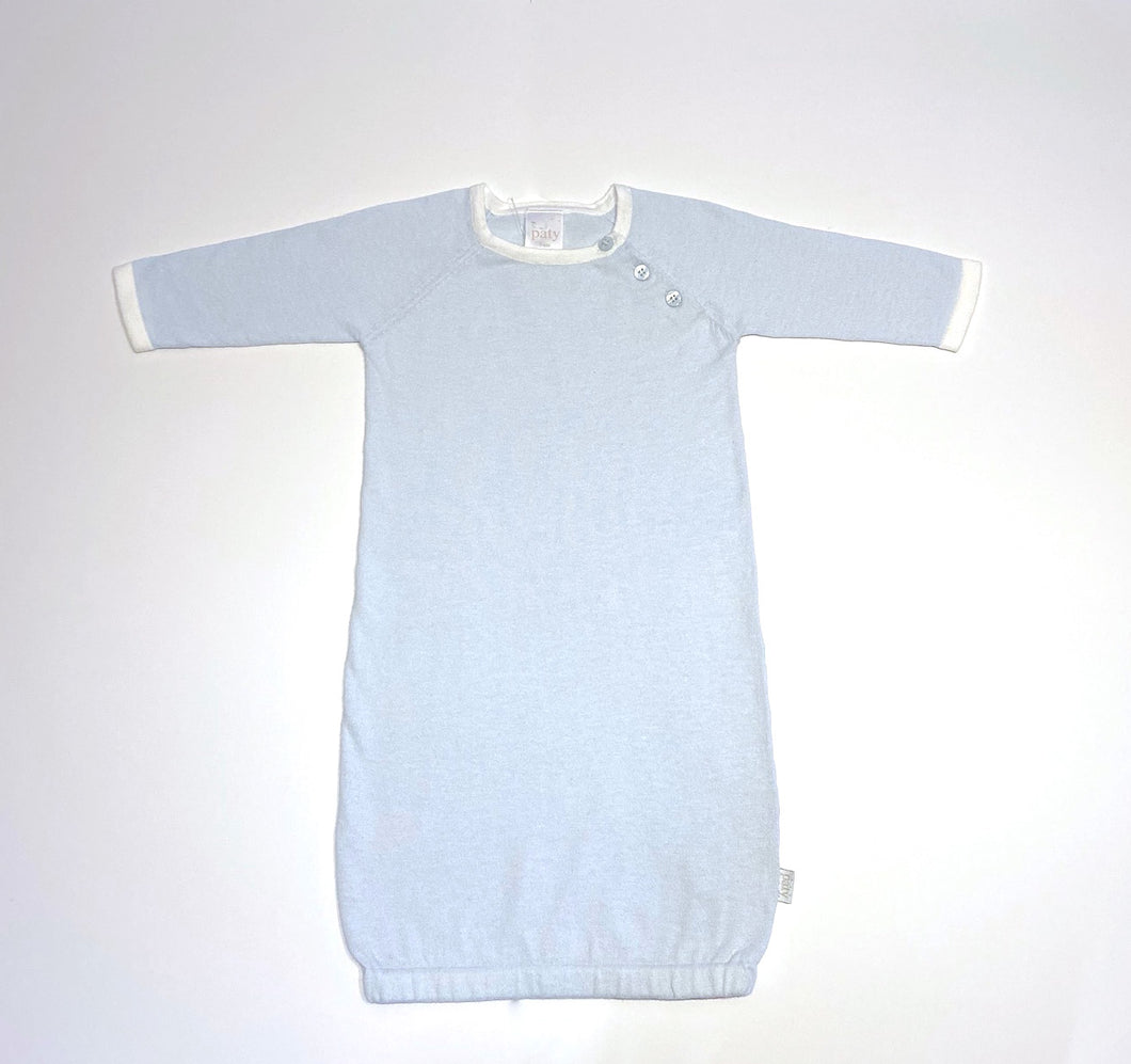 Infant Sleeper- Light Blue with White Trim