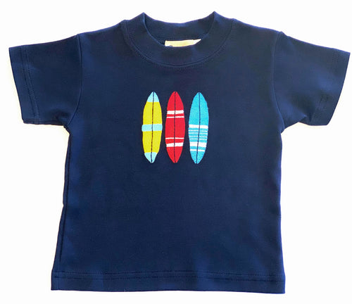 Boys Short Sleeve T-shirt | Surfboard Applique