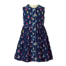 Load image into Gallery viewer, Sailboat Button-Front Dress &amp; Bloomer - Baby
