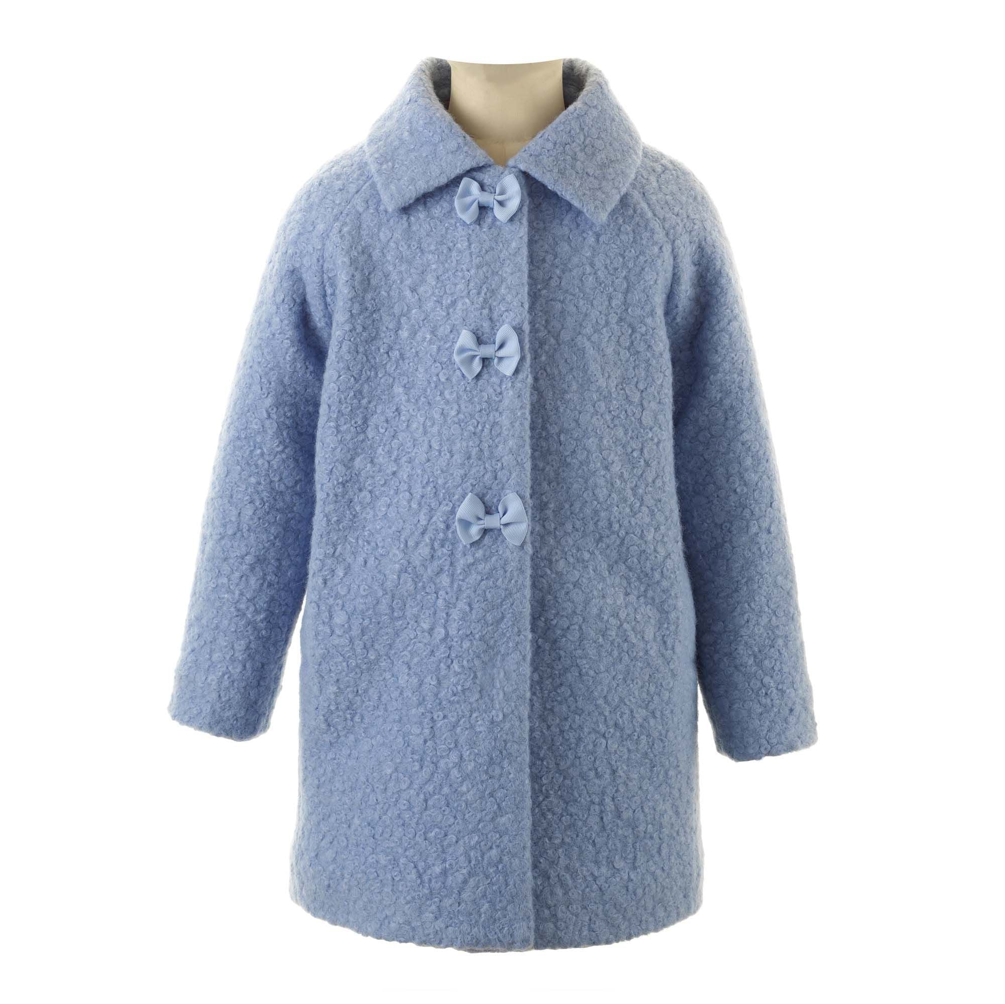 Light blue boucle coat best sale