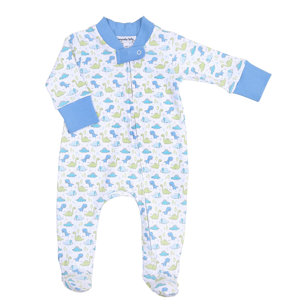 Little Dinosaurs Printed Zipped Footie