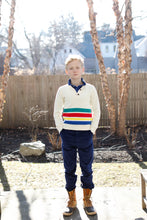 Load image into Gallery viewer, Boys Scott Sweater | White with Stripe