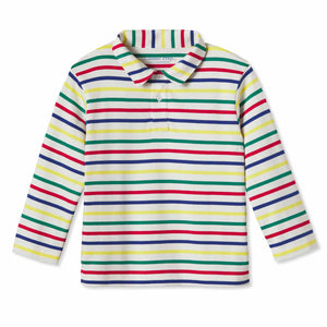 Henry Long Sleeve Polo | Multicolored Stripe