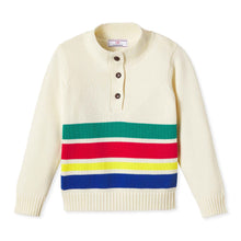 Load image into Gallery viewer, Boys Scott Sweater | White with Stripe