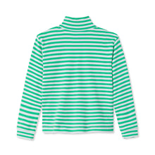 Load image into Gallery viewer, Harrison 1/4 Zip - Green &amp; White Stripe