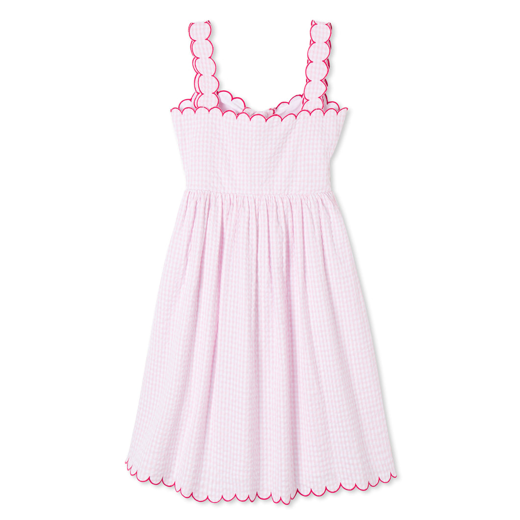 Quinn Dress - Pink and White Gingham