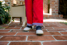 Load image into Gallery viewer, Boys Corduroy Longall | Red with Plaid Cuff