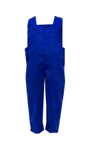 Load image into Gallery viewer, Boys Corduroy Longall | Royal Blue with Red Buttons and Tabs