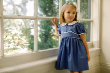 Load image into Gallery viewer, Girls Dress | Periwinkle with White Piping