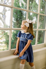 Load image into Gallery viewer, Girls Dress | Periwinkle with White Piping