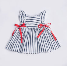Load image into Gallery viewer, Navy and White Striped Dress