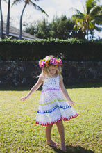 Load image into Gallery viewer, Girl&#39;s Maxi Dress | White Multicolored