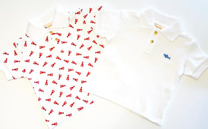 Boy's Lobster Print Polo Shirt
